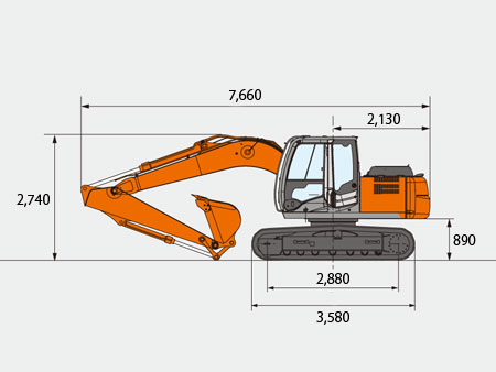 建設機械リース バックホー ZX120-3