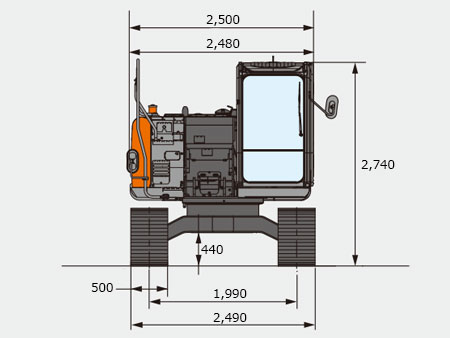 建設機械リース バックホー ZX135US